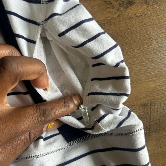 lululemon athletica Striped White and Navy Sweater - Picture 5 of 5